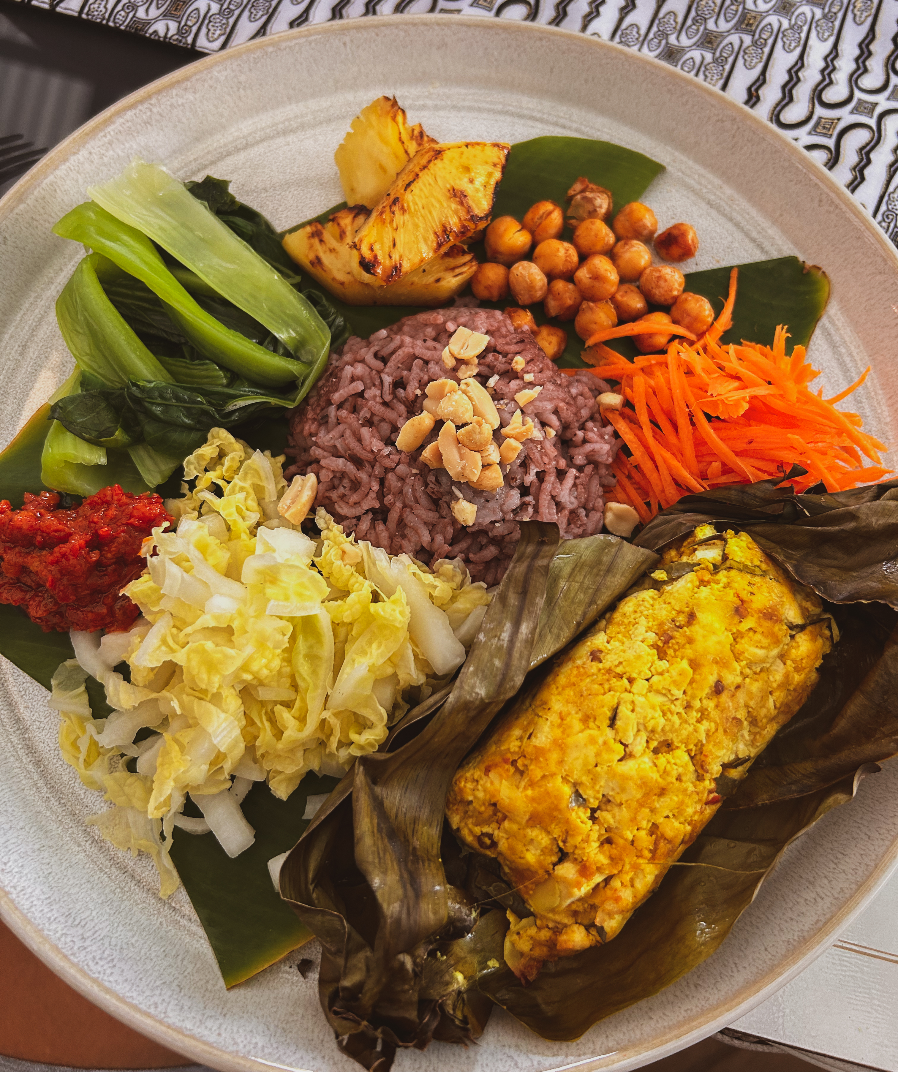Pepes Tahu: Spiced tofu in banana leaves